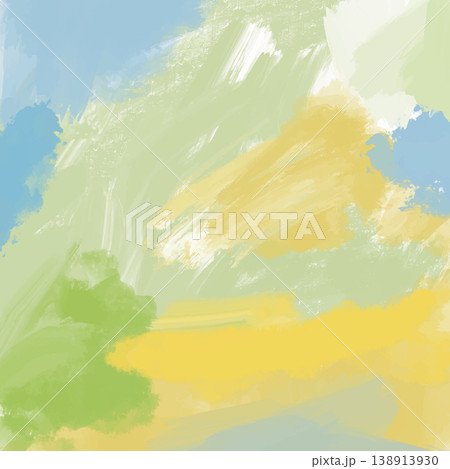 手描きの抽象背景素材_正方形 138913930