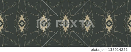 Dark olive futurisctic seamless pattern. Subtle vintage vibe with muted tones abstract background Dark olive futurisctic seamless pattern. Subtle vintage vibe with muted tones abstract background 138914231