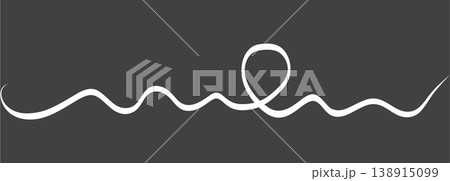 Abstract tangled cable squiggle forming loose ball of lines. Thin black thread loops and overlaps for dynamic chaos Abstract tangled cable squiggle forming loose ball of lines. Thin black thread loops and overlaps for dynamic chaos 138915099