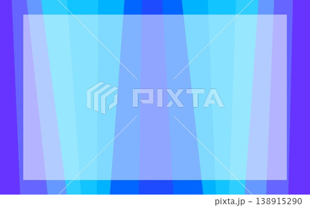 グラデーション　フレーム　ホワイトスペース　ストライプ　ブルー　ターコイズブルー 138915290