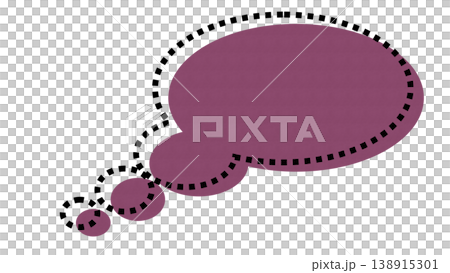 Simple colored speech bubble (outside the bubble: transparent background) Simple colored speech bubble (outside the bubble: transparent background) 138915301