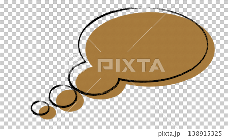 Simple colored speech bubble (outside the bubble: transparent background) Simple colored speech bubble (outside the bubble: transparent background) 138915325