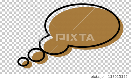 Simple colored speech bubble (outside the bubble: transparent background) Simple colored speech bubble (outside the bubble: transparent background) 138915333
