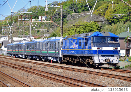 東海道本線 二宮-大磯 JR貨物 EF210-351(吹田)+E723系5000番台 B-1+B-2 東海道本線 二宮-大磯 JR貨物 EF210-351(吹田)+E723系5000番台 B-1+B-2 138915658