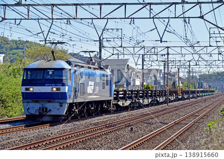 東海道本線　大磯－二宮　JR貨物　EF210-159（吹田）＋日鐵チキ　18B　18両 138915660