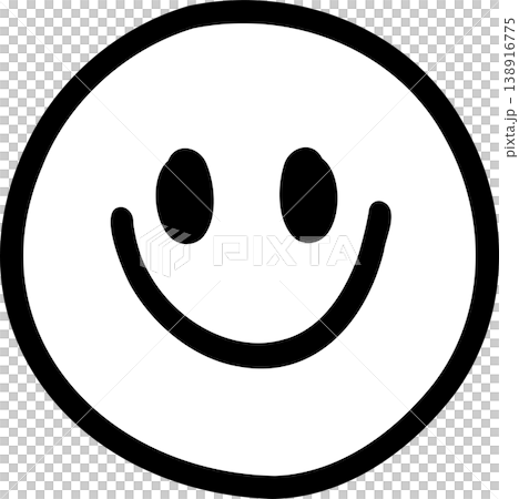 Retro Simple Smile Face Icon Outline Hand Drawn Retro Simple Smile Face Icon Outline Hand Drawn 138916775