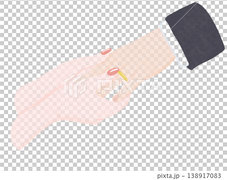 Ring exchange: wife to husband, watercolor, no outline. Ring exchange: wife to husband, watercolor, no outline. 138917083
