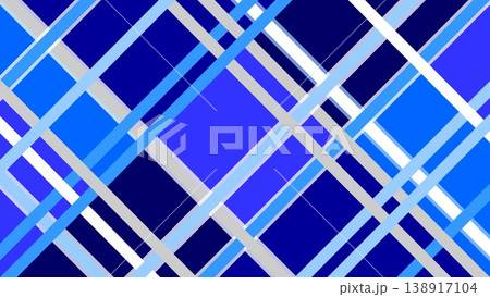 幾何学模様　四角形　紺色　ブルー 138917104