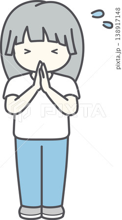 謝る女の子 138917148