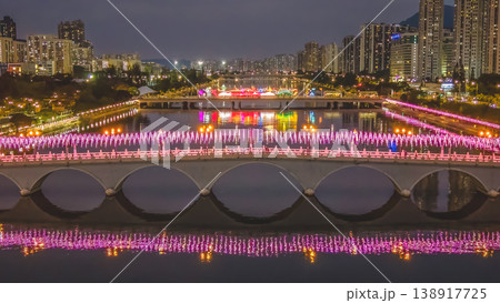Feb 1 2026 Festive Night Lights Reflect Across Shing Mun River Sha Tin Feb 1 2026 Festive Night Lights Reflect Across Shing Mun River Sha Tin 138917725
