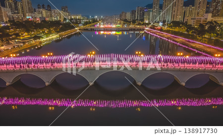 Feb 1 2026 Festive Night Lights Reflect Across Shing Mun River Sha Tin Feb 1 2026 Festive Night Lights Reflect Across Shing Mun River Sha Tin 138917730