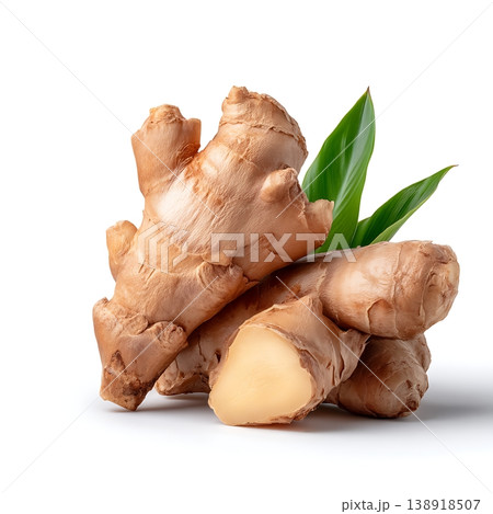 Fresh Raw Ginger Root Isolated on White Background for Culinary and Health Use Fresh Raw Ginger Root Isolated on White Background for Culinary and Health Use 138918507