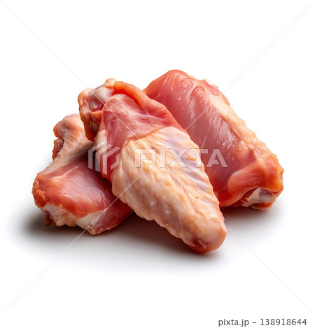 Fresh Raw Chicken Wings on White Background for Culinary and Food Photography Projects Fresh Raw Chicken Wings on White Background for Culinary and Food Photography Projects 138918644