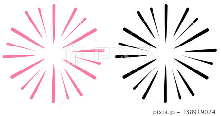 It is a line drawing of fireworks. 138919024