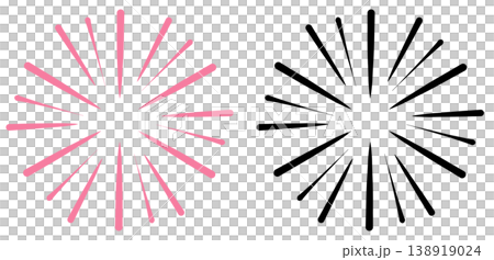 It is a line drawing of fireworks. 138919024