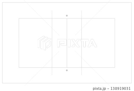 This is a volleyball court line illustration. This is a volleyball court line illustration. 138919031