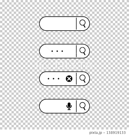 Search bar icon illustration set - simple Search bar icon illustration set - simple 138919133