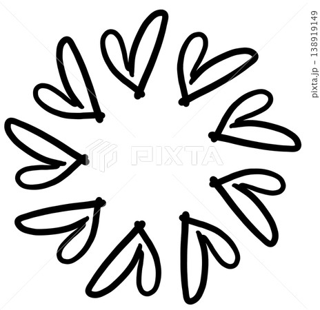 This is a heart hand-drawn illustration. 138919149