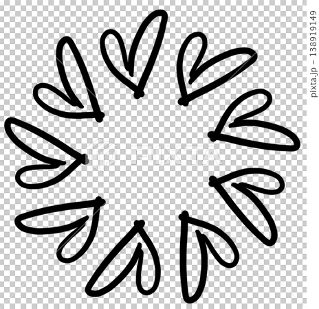 This is a heart hand-drawn illustration. 138919149