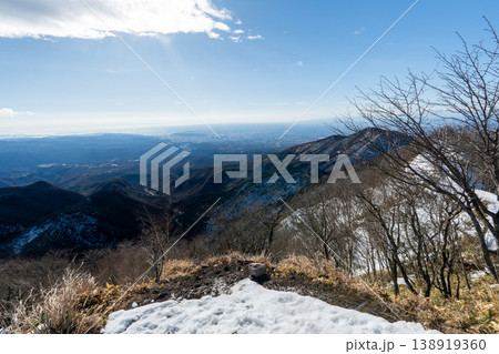 雪山の赤城山の登山ルートとその周辺 雪山の赤城山の登山ルートとその周辺 138919360