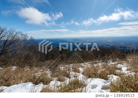 雪山の赤城山の登山ルートとその周辺 雪山の赤城山の登山ルートとその周辺 138919513