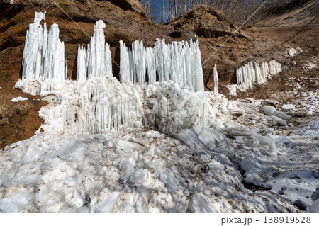 雪山の赤城山の登山ルートとその周辺 雪山の赤城山の登山ルートとその周辺 138919528