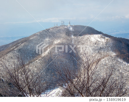 雪山の赤城山の登山ルートとその周辺 雪山の赤城山の登山ルートとその周辺 138919619