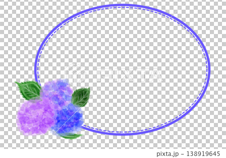 Hydrangea circular frame Hydrangea circular frame 138919645