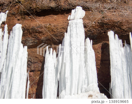 雪山の赤城山の登山ルートとその周辺 雪山の赤城山の登山ルートとその周辺 138919665