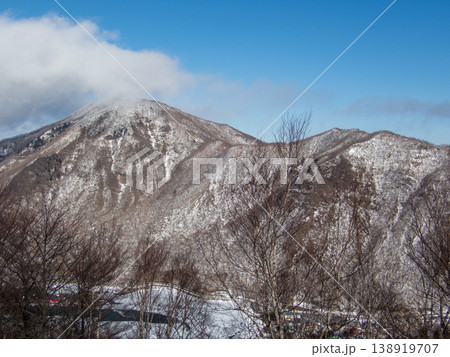 雪山の赤城山の登山ルートとその周辺 雪山の赤城山の登山ルートとその周辺 138919707
