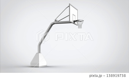 Basketball hoop on white background. Basketball hoop on white background. 138919738