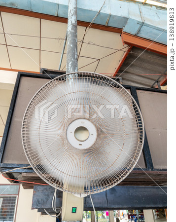Vintage Industrial Electric Fan Grill Texture Vintage Industrial Electric Fan Grill Texture 138919813