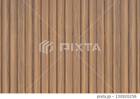 Vertical warm wood panel wall texture with narrow planks and visible fasteners Vertical warm wood panel wall texture with narrow planks and visible fasteners 138920256
