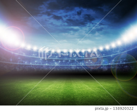 Soccer stadium at night 138920322