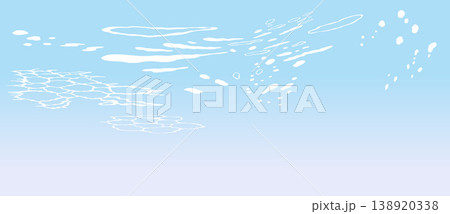 水中の風景イラスト　波紋 138920338