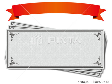 クーポン券とリボン 138920348