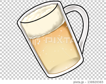 あわあわの生ビールジョッキ 138920383