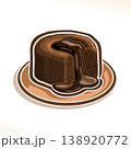 Vector chocolate Lava Cake 138920772