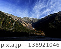 11月の上高地、穂高岳（撮影地：梓川右岸側、河童橋付近） 138921046