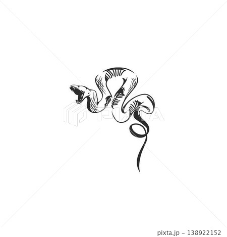Hand drawn abstract vector graphic illustration outline with stylized line halloween mystic shake symbol design .Trendy modern doodle sketch halloween drawing concept.Vector line nature sketch symbol. 138922152