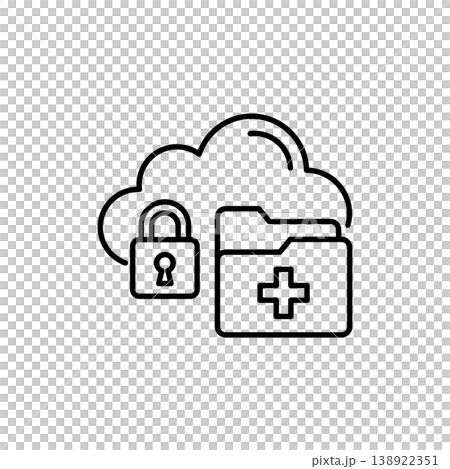 Secure Medical Cloud Storage Icon 138922351