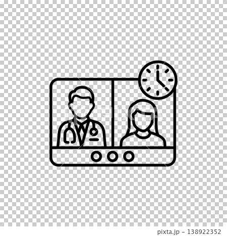 Virtual Video Medical Consultation Icon 138922352