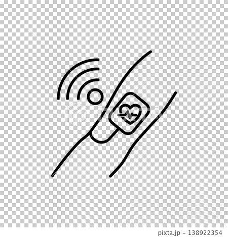 Bio-Sensing Health Wearable Icon Bio-Sensing Health Wearable Icon 138922354