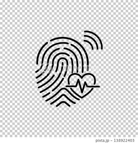Biometric Health Identity Security Icon Biometric Health Identity Security Icon 138922403