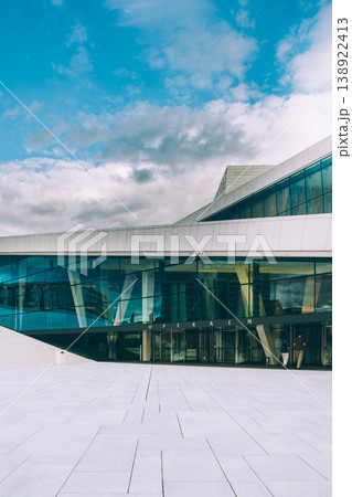 Oslo Opera House white marble plaza and facade Oslo Opera House white marble plaza and facade 138922413