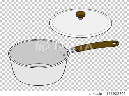 片手鍋のイラスト　調理器具 138922703