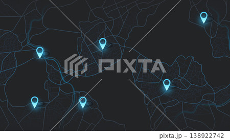 GPS navigation concept design with street grids. Vector illustration. 138922742