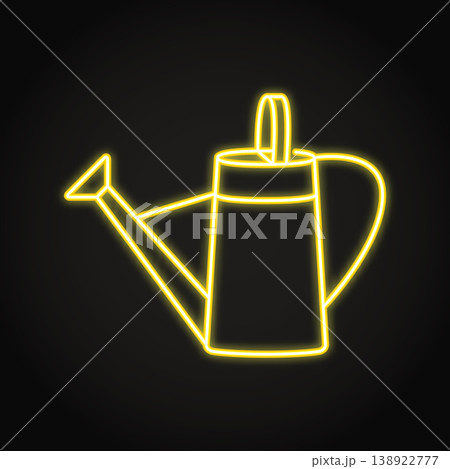Watering can neon icon Watering can neon icon 138922777