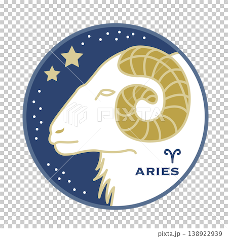 白羊座的簡單星座圖標 白羊座的簡單星座圖標 138922939