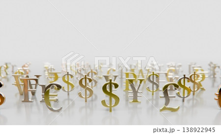世界各国の通貨記号 白背景 世界各国の通貨記号 白背景 138922945